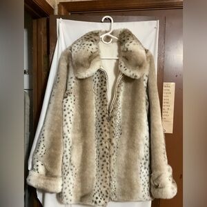 Dennis Basso: ‘Dennis” by Dennis Basso faux fur jacket/ coat. Leopard print .